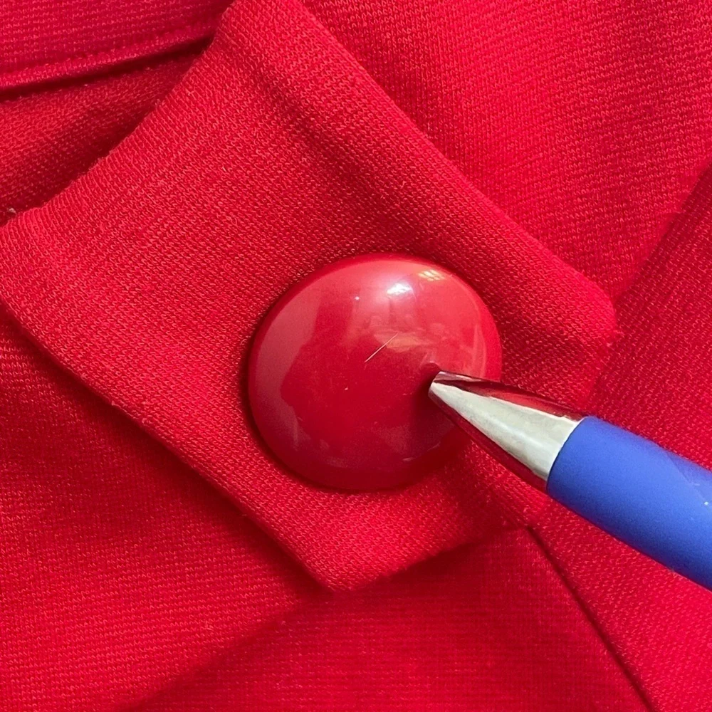 Michael Kors Red Short Sleeve Button Detail Dress - Size Women’s XS - Picture 8 of 8